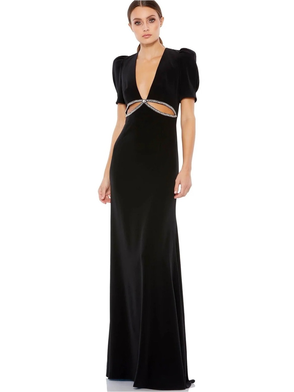 Mac Duggal Style 2630 Black Embellished Cutout Gown — NWT